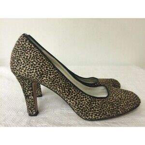 Adrienne vitadinnI women size 8.5 M heel pumps, animal print, leather/pony hair